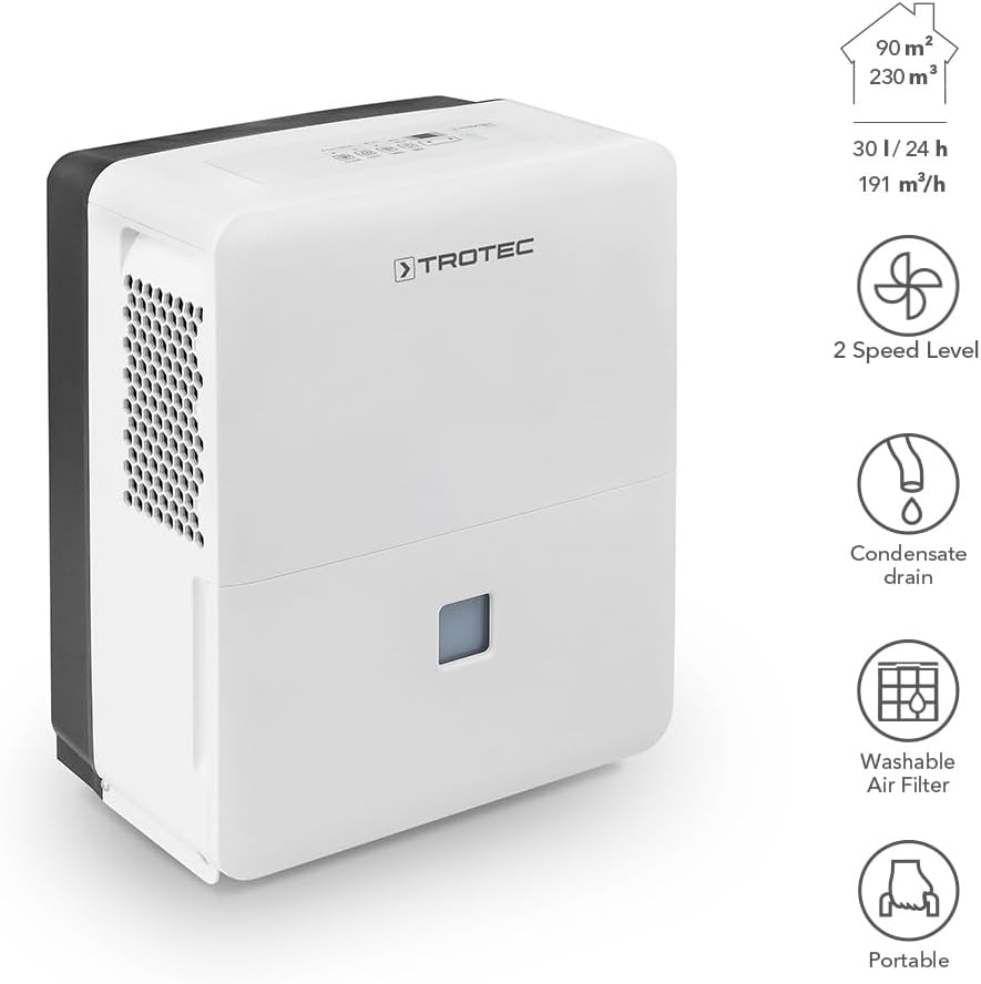 Trotec TTK 96 E Déshumidificateur Électrique 30L/24h 90m²