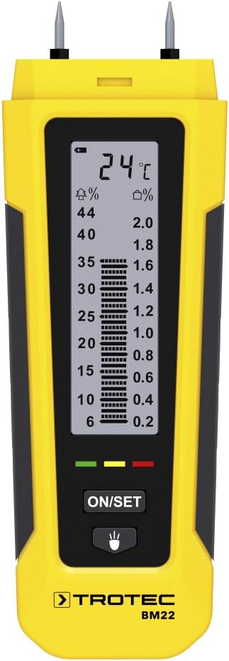 Trotec BM22 Humidimètre Bois 6-44% Matériaux 0.2-2% Pro