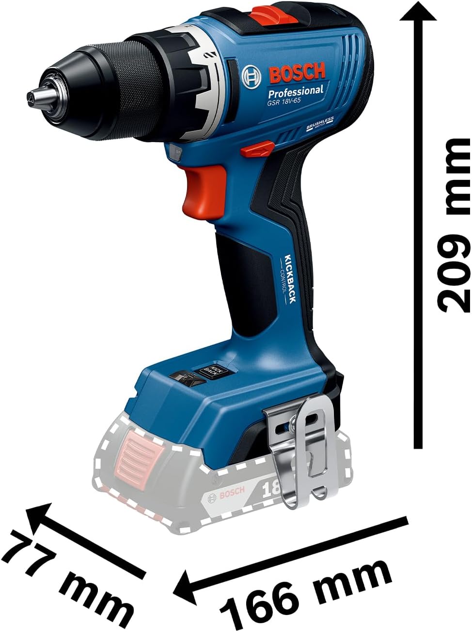 Perceuse-visseuse sans fil GSR 18V-65 Bosch Professionnel