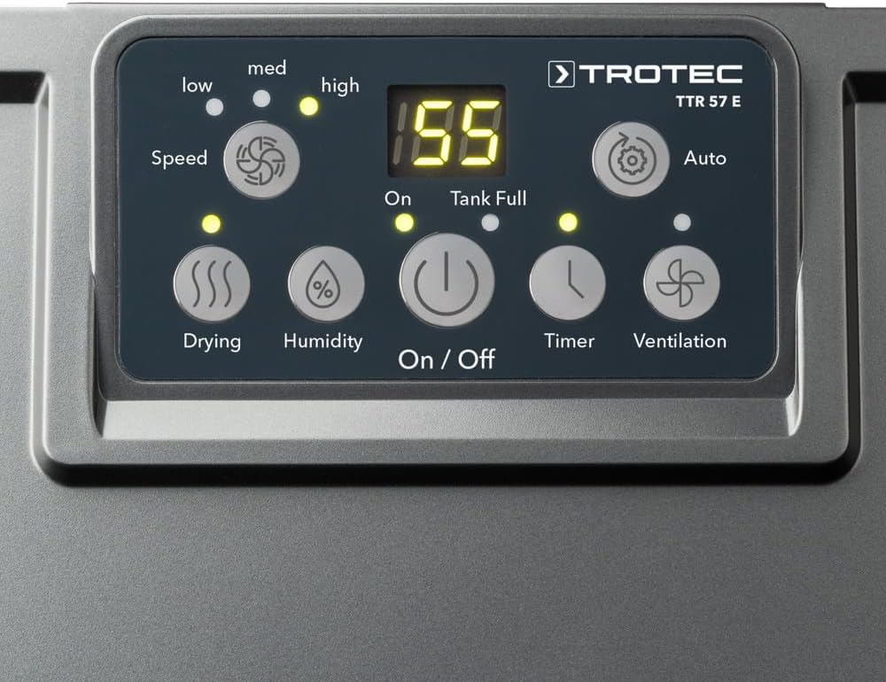 Trotec TTR 57 E Déshumidificateur Confort 9L/24h 50m³ 20m²