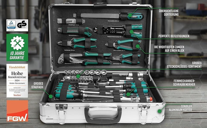Coffret Outils Brüder Mannesmann M29075 108 Pièces Complet