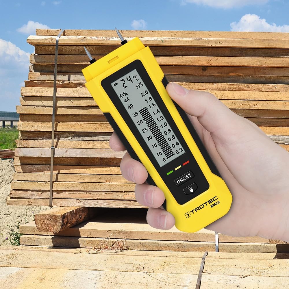Trotec BM22 Humidimètre Bois 6-44% Matériaux 0.2-2% Pro