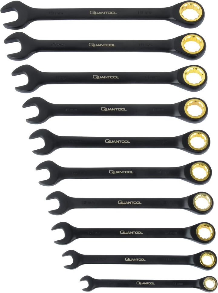 Brüder Mannesmann Q25210 - Combined wrench ratchet set, 10 pcs.