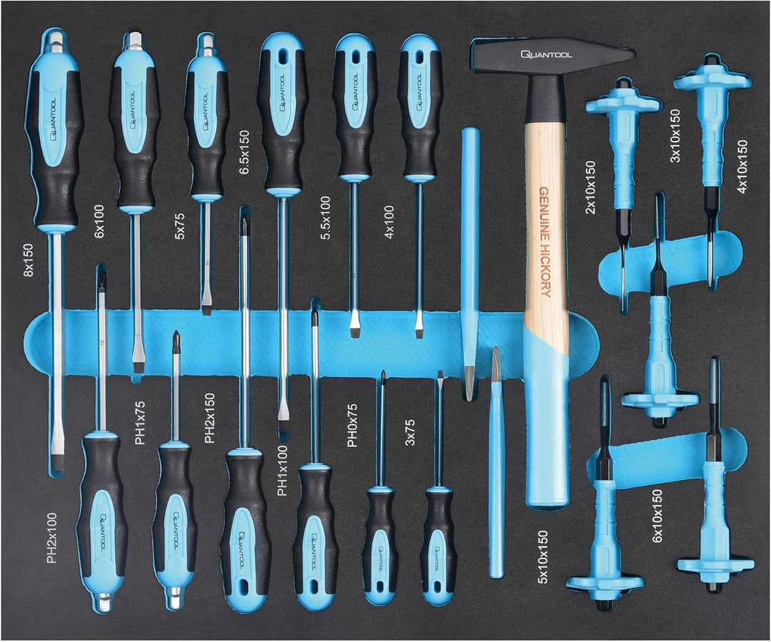 Brüder Mannesmann Q25160 - Tool trolley, 217 pcs. tool assortment