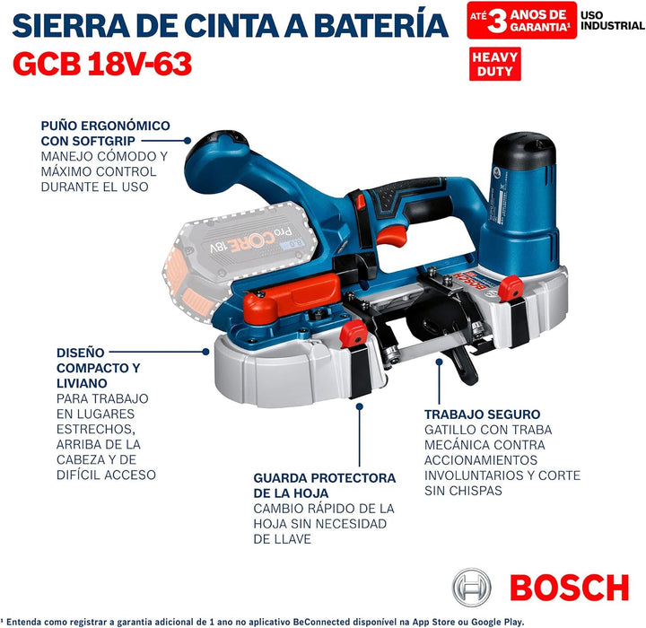 Scie à ruban Bosch GCB 18V-63 solo (C)