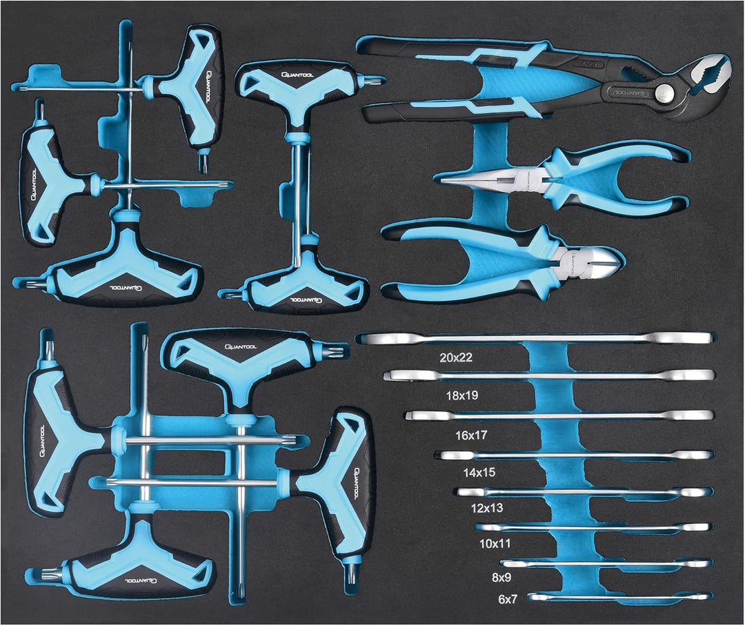 Brüder Mannesmann Q25160 - Tool trolley, 217 pcs. tool assortment