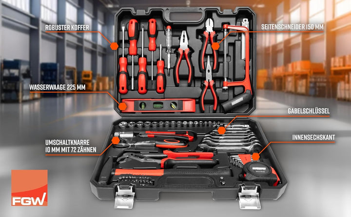Brüder Mannesmann M29083 - Jeu d'outil à main  95 pcs.
