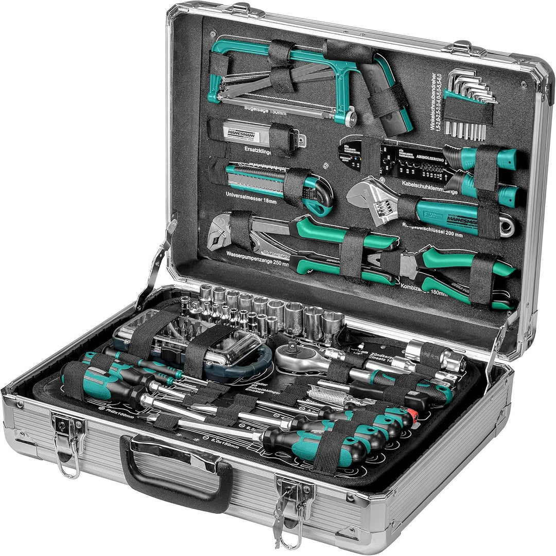 Coffret Outils Brüder Mannesmann M29072 124 Pièces Professionnel