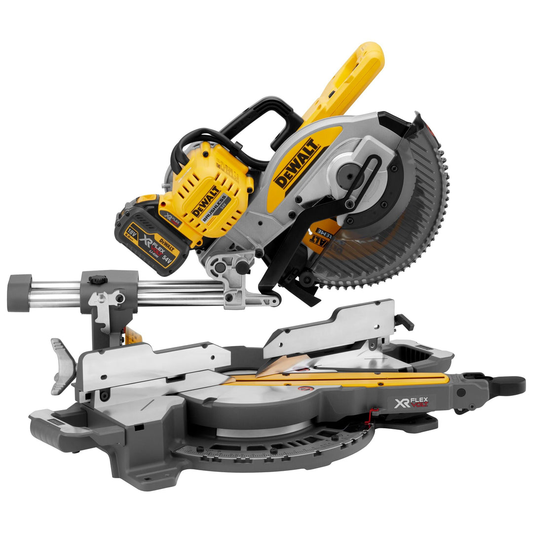 DEWALT Scie à onglets radiale XR FLEXVOLT 54V 2Ah Li - Ion Brushless 250 mm - MK SELLER EU