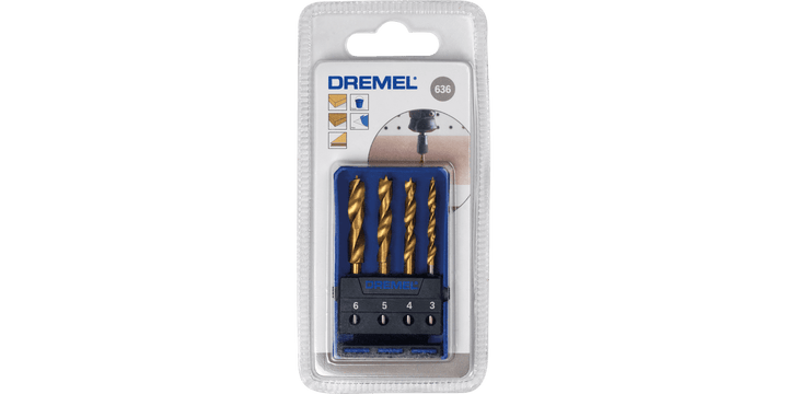 DREMEL 636 Jeu de 4 mèches decolletées bois pvc 3/4/5/6 - MK SELLER EU