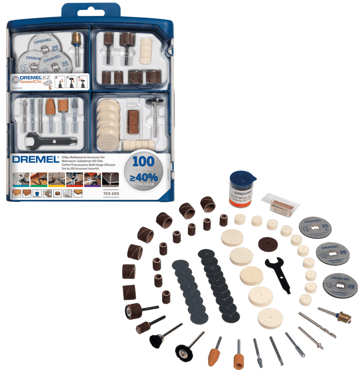 DREMEL 723 Set d'accessoires 100 pcs multi - usage - MK SELLER EU