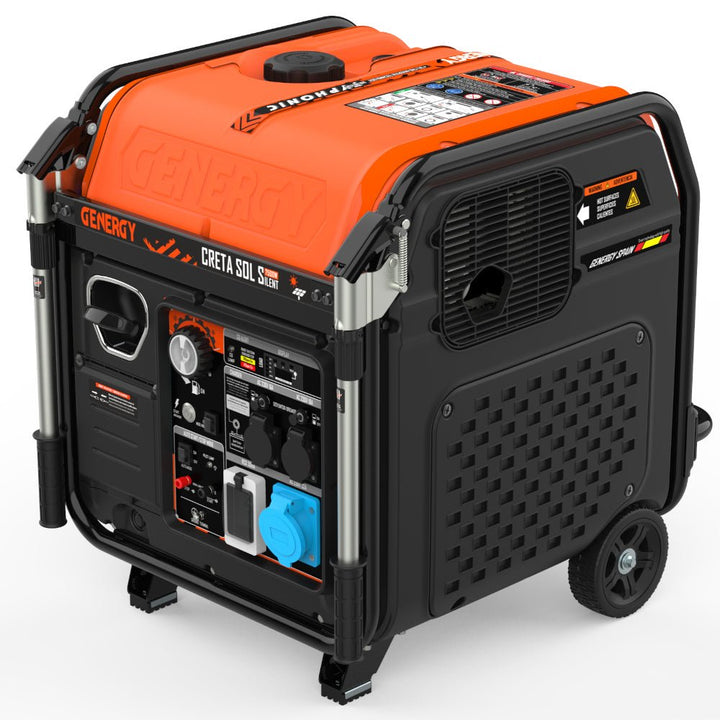 Genergy Creta - SOL Silent 7500 W – Groupe électrogène Inverter silencieux (hybride solaire) - MK SELLER EU