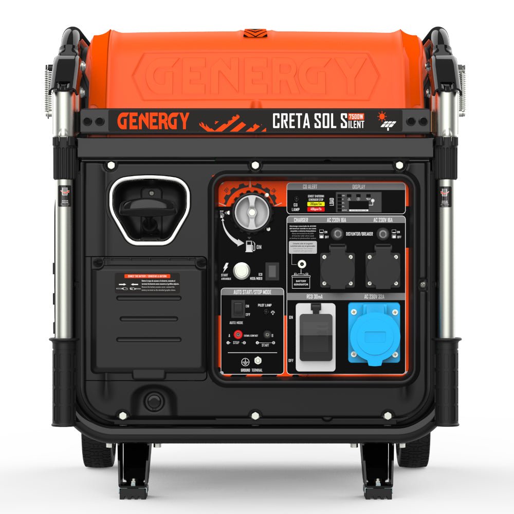 Genergy Creta - SOL Silent 7500 W – Groupe électrogène Inverter silencieux (hybride solaire) - MK SELLER EU
