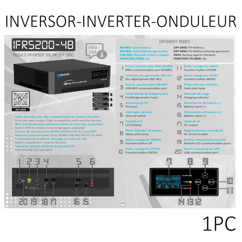 Genergy GZE - 10252 5500 W – Système solaire évolutif - MK SELLER EU
