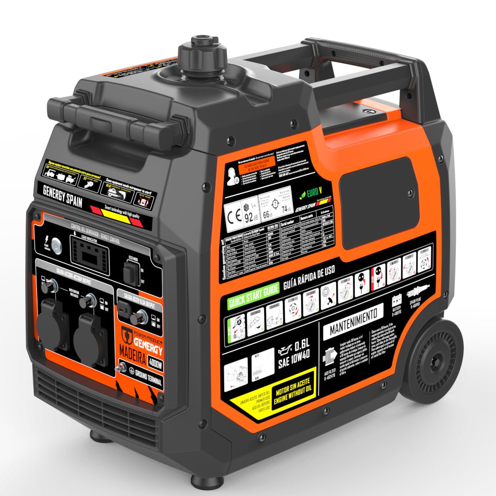 Genergy Madeira 4000 W – Groupe électrogène Inverter (démarrage électrique) - MK SELLER EU