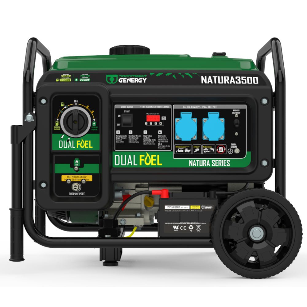 Genergy Natura 3500 3300 W – Groupe électrogène bi - carburant (démarrage électrique) - MK SELLER EU